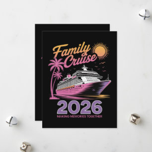 Tarjeta Festiva Escuadrón de crucero familiar viaje coincidente de
