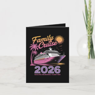 Tarjeta Festiva Escuadrón de crucero familiar viaje coincidente de