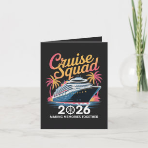 Tarjeta Festiva Escuadrón de Crucero Vacaciones de Verano 2026
