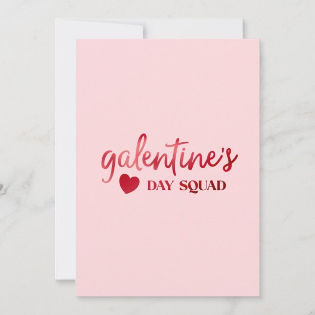 Tarjeta Festiva Escuadrón del Día de Galentine (Anverso)