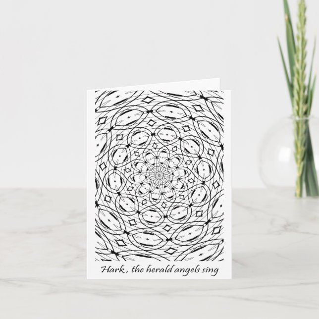Tarjeta Festiva Escuche, los ángeles de The Herald cantan (Anverso)