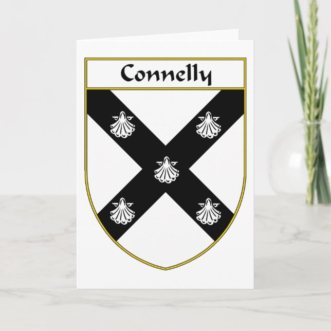 Tarjeta Festiva Escudo de armas de Connelly/escudo de la familia (Anverso)