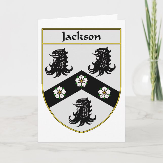 Tarjeta Festiva Escudo de armas de Jackson/escudo de la familia (Anverso)
