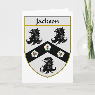 Tarjeta Festiva Escudo de armas de Jackson/escudo de la familia