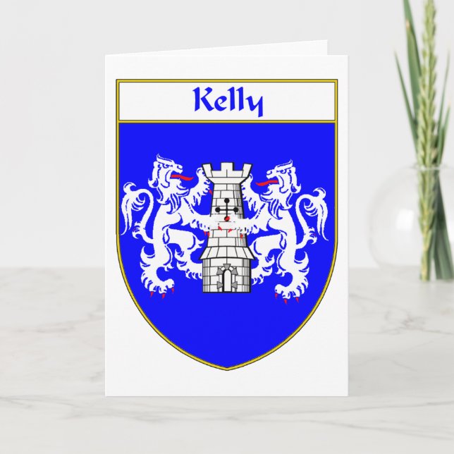 Tarjeta Festiva Escudo de armas de Kelly/escudo de la familia (Anverso)