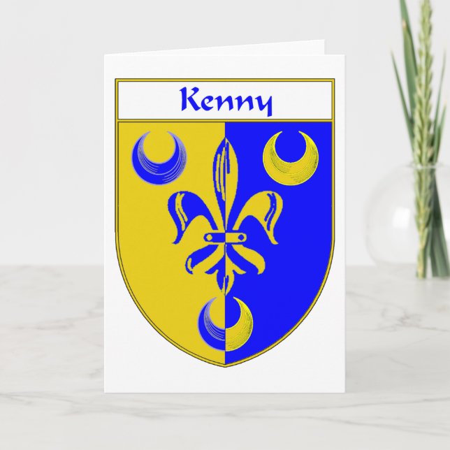 Tarjeta Festiva Escudo de armas de Kenny/reposo familiar (Anverso)