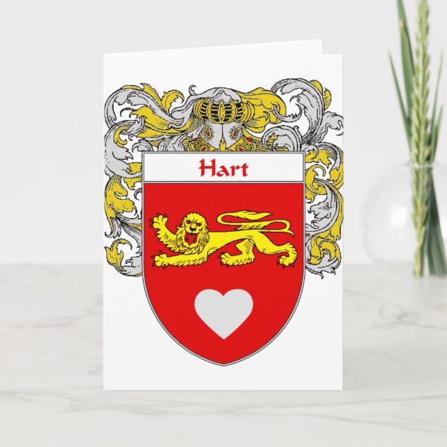 Tarjeta Festiva Escudo de armas del ciervo/escudo de la familia (Anverso)