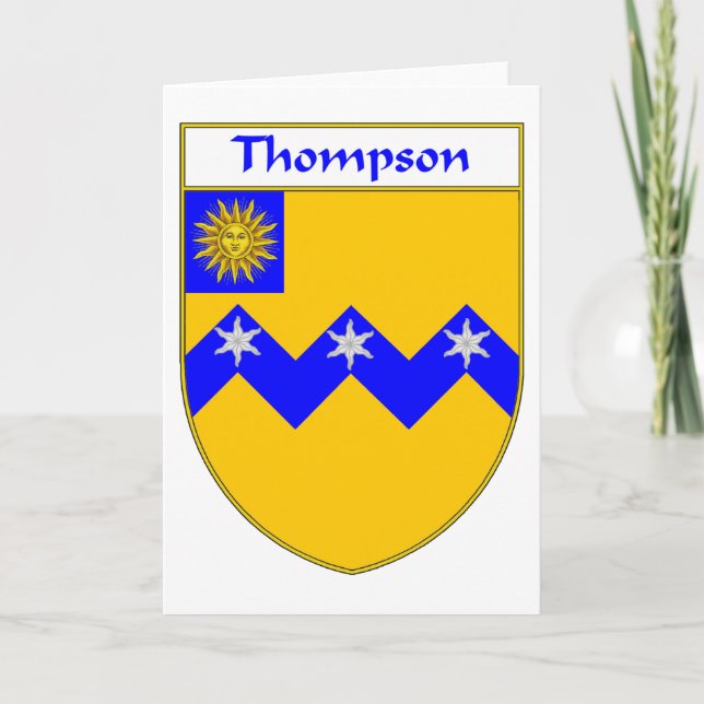 Tarjeta Festiva Escudo de armas/escudo familiar de Thompson (Anverso)