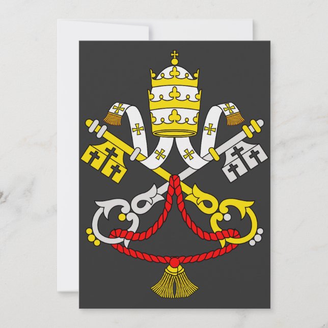 Tarjeta Festiva Escudo de la Ciudad del Vaticano (Anverso)