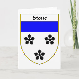 Tarjeta Festiva Escudo de piedra de armas/reposo familiar