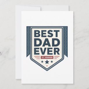 Tarjeta Festiva Escudo Emblema Diseño Mejor Papá del Mundo Heráldi