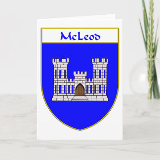 Tarjeta Festiva Escudo McLeod de armas/reposo familiar