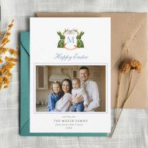 Escudo monogramada con foto de Topiary Bunny Pascu