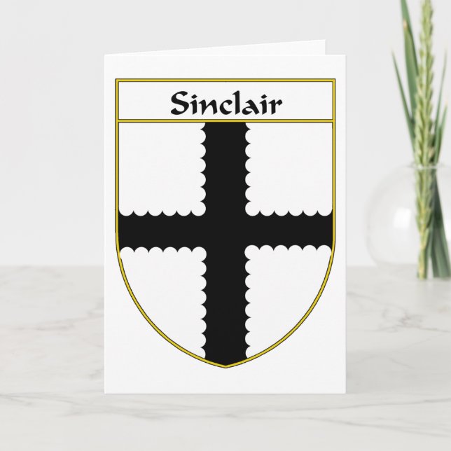 Tarjeta Festiva Escudo Sinclair de armas/escudo familiar (Anverso)