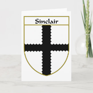 Tarjeta Festiva Escudo Sinclair de armas/escudo familiar