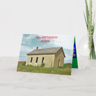 Tarjeta Festiva Escuela Kansas Old Limestone