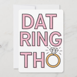 Tarjeta Festiva Ese Anillo Pues Divertido Compromiso De Boda Matri