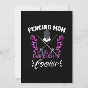 Tarjeta Festiva Esgrima femenina Día de la Madre Amor de Mamá