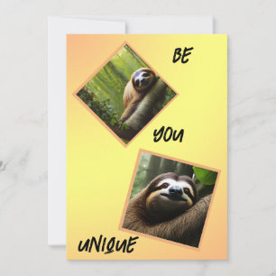 Tarjeta Festiva Eslogan "Sé Único",