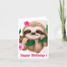 Tarjeta Festiva Eslora pequeña colgada en un árbol