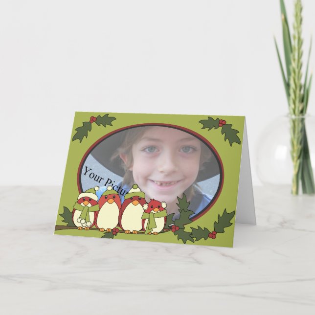 Tarjeta Festiva Esos pájaros del día de fiesta (Anverso)