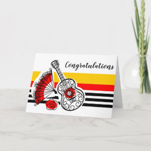 Tarjeta Festiva España Souvenirs Clásicos Congrats Entorno de text