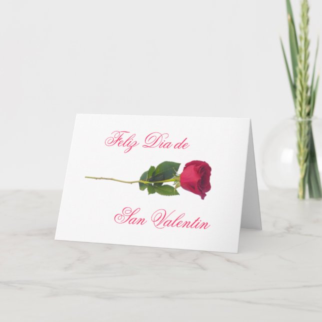 Tarjeta Festiva Español: el día de las rosa-Tarjetas del día de (Anverso)