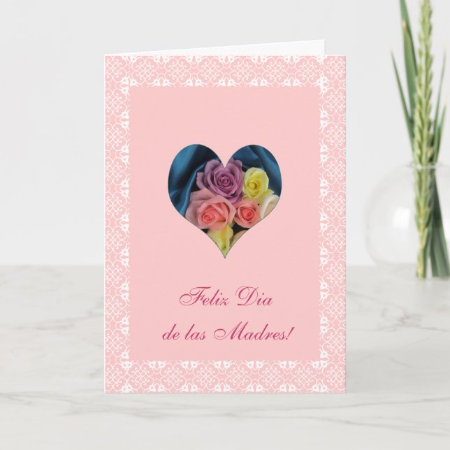 Tarjeta Festiva Español: El día de madre/diámetro de las madres (Anverso)