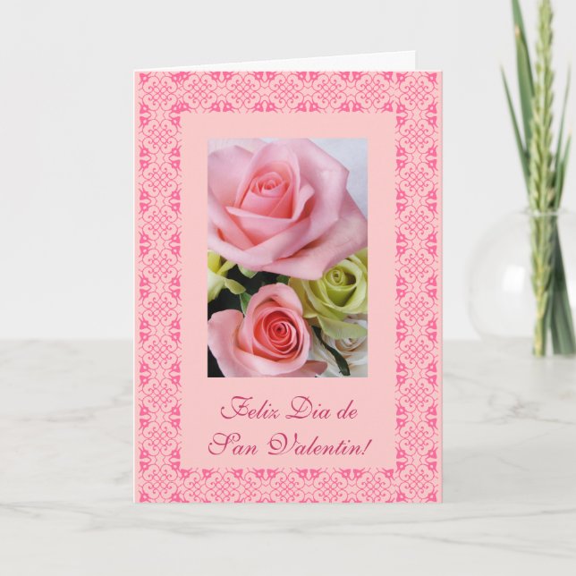 Tarjeta Festiva Español: El día de San Valentín - Dia de San (Anverso)