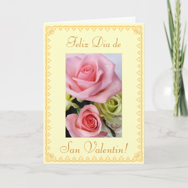 Tarjeta Festiva Español: El día de San Valentín/ San Valentin (Anverso)