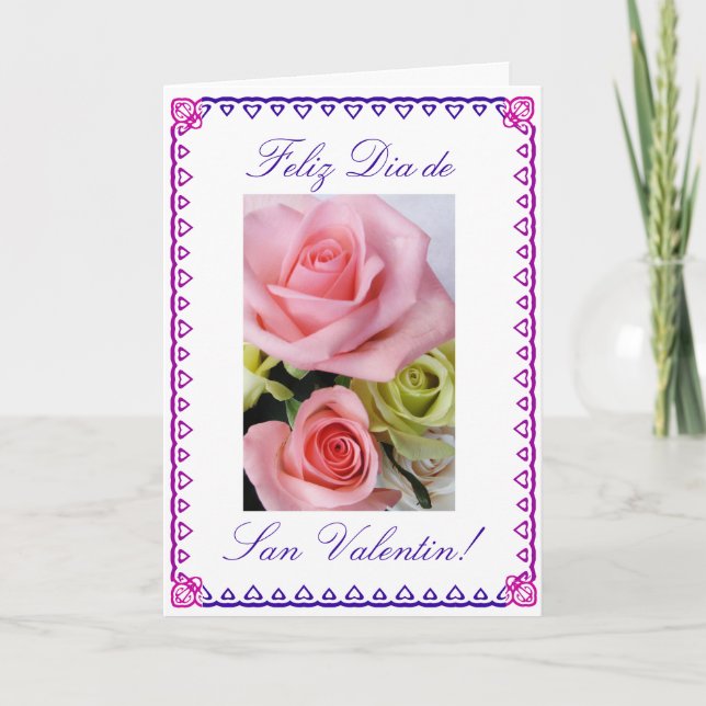 Tarjeta Festiva Español: El día de San Valentín /San Valentin (Anverso)