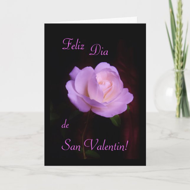 Tarjeta Festiva Español: El el día de San Valentín "te amo" subió (Anverso)
