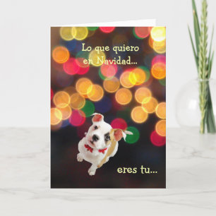 Tarjeta Festiva Español: Lo único que quiero para el navidad… es