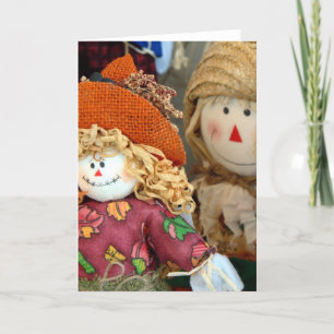 Tarjeta Festiva Espantapájaros lindos