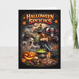 Tarjeta Festiva Espantos de Halloween