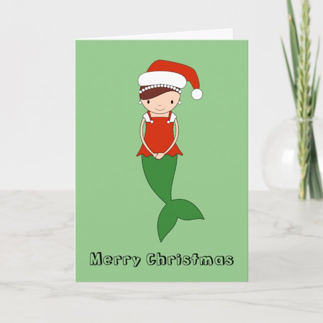Tarjeta Festiva Especial de Navidades de Sirenas (Anverso)