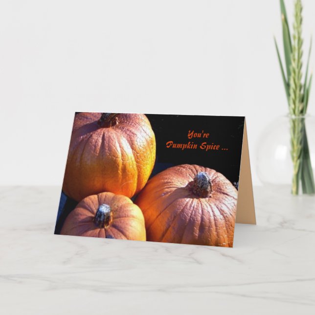 Tarjeta Festiva Especie de calabaza (Anverso)