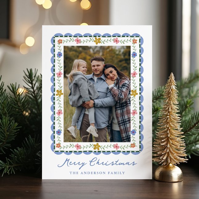 Tarjeta Festiva Espectacular arte folclórico floral florido (Subido por el creador)