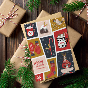 Tarjeta Festiva Espectacular bosque ruso escandinavo sin foto