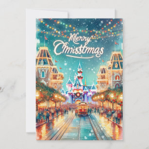 Tarjeta Festiva Espectáculo Navideño de California: Escenas Festiv
