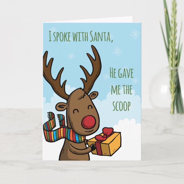 Tarjeta Festiva Espejo de Santa (Anverso)