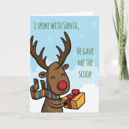 Tarjeta Festiva Espejo de Santa