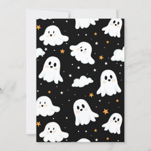 Tarjeta Festiva Espeluznante estela de estela nublada de Halloween