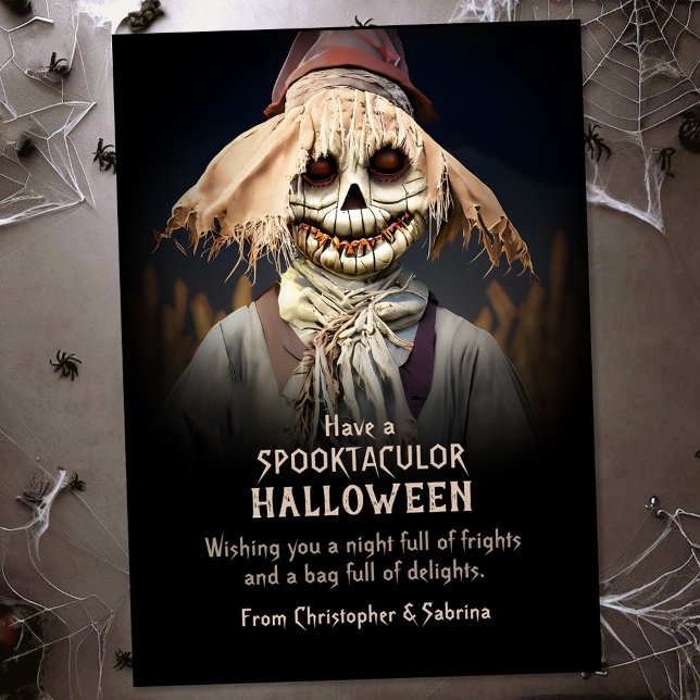 Tarjeta Festiva Espeluznante y espeluznante bienvenida de Hallowee (Subido por el creador)