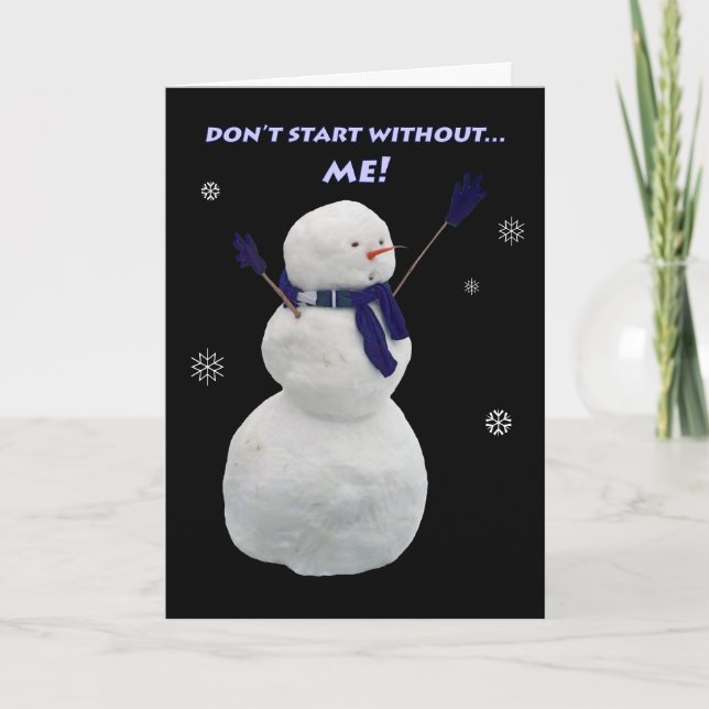 Tarjeta Festiva ¡Espera a Frosty! (Anverso)