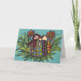 Tarjeta Festiva Espera tu arte folclórico ucraniano en Pysanka