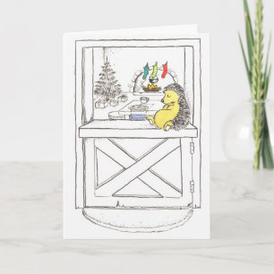 Tarjeta Festiva Esperando a los Navidades