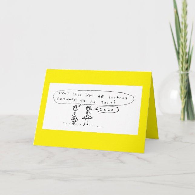 Tarjeta Festiva Esperando Con Interés El Chiste De Personalizados  (Anverso)