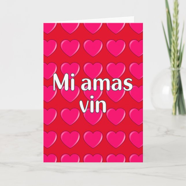 Tarjeta Festiva Esperanto – I love you (Anverso)