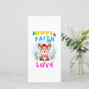 Tarjeta Festiva Esperanza Fe Amor
